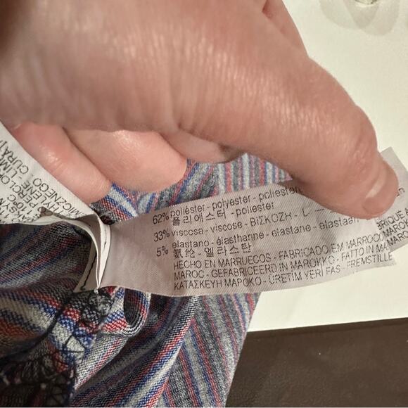 Zara Purple & Black Striped Collared Sleeveless Dress Size XS - Picture 7 of 9